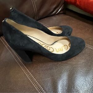 Sam Edelman Stillson black suede pumps‎ size 7.5 classic career capsule